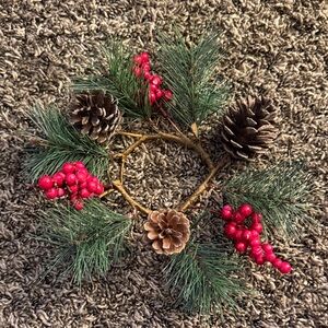 Festive Pine and Berry Holiday Wreath